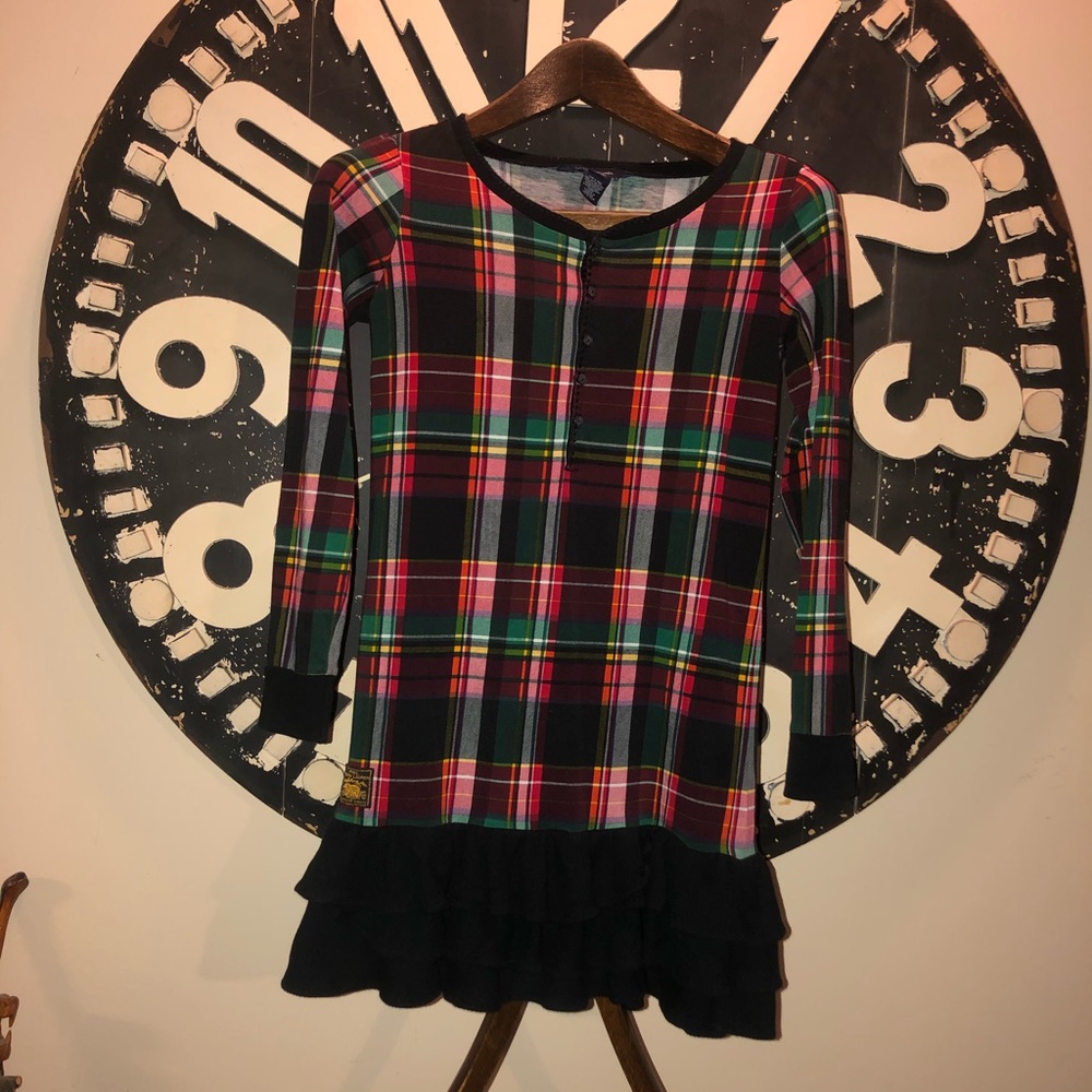 Ralph Lauren Plaid Dress with Sport Ruffles